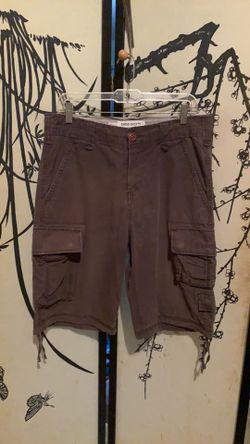 Brunotti Men’sStone Washed Khaki Cargo Shorts W/Embroidered Logo