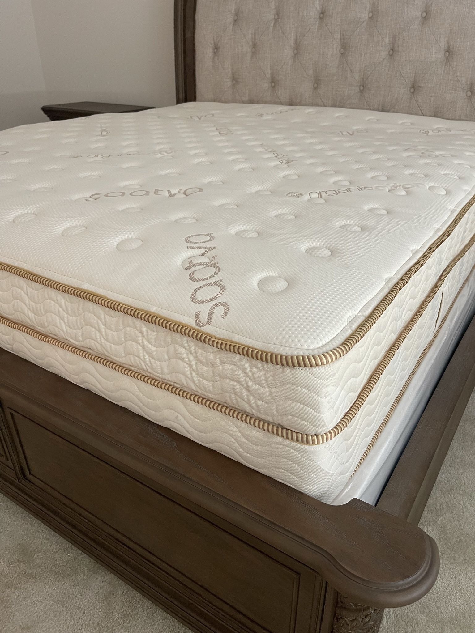 King Size Mattress - Luxury Mattresses Organic Cotton Pillowtop