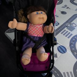 Baby Stroller And Cabbage Patch Doll Sold Together