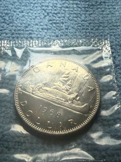 1968 Pure Nickel Canadian Dollar in mint cello