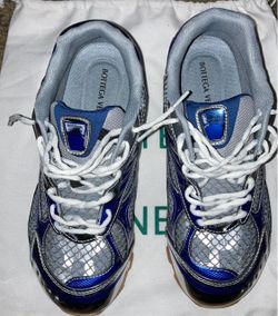 Bottega Veneta Orbit Sneakers Silver Blue