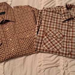 Men's Dress Shirts Size Medium Bundle Button Up JCPenney Hunter's Ridge❤️