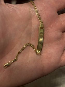 10k Yellow Gold ID bracelet 