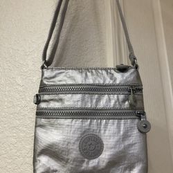 Kipling Crossover/Shoulder Bag - Silver 
