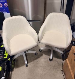 Velvet office chairs (set of two)