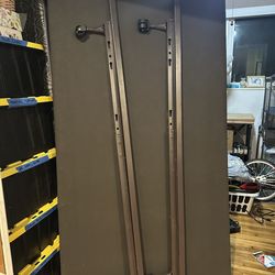 Twin Box Spring & bed frame with wheels - perfect condition