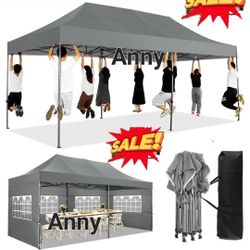 10x20  Pop up Canopy Tent Easy Up Outdoor Canopy Wedding Party Tents with Sides for Parties