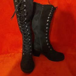 Fur Lined Knee High Boots 