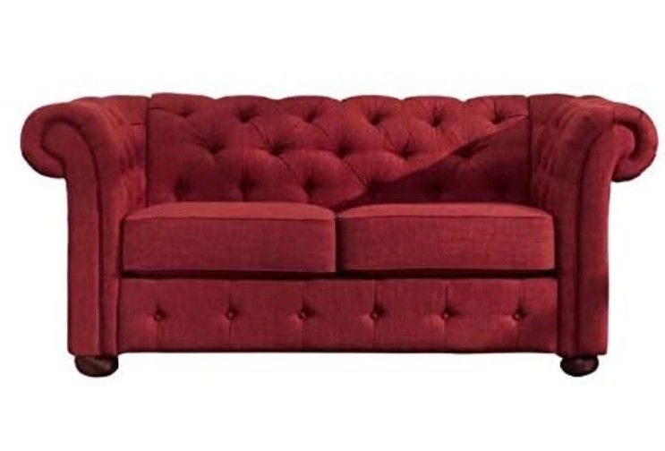 Red Chesterfield Apartment Sofa