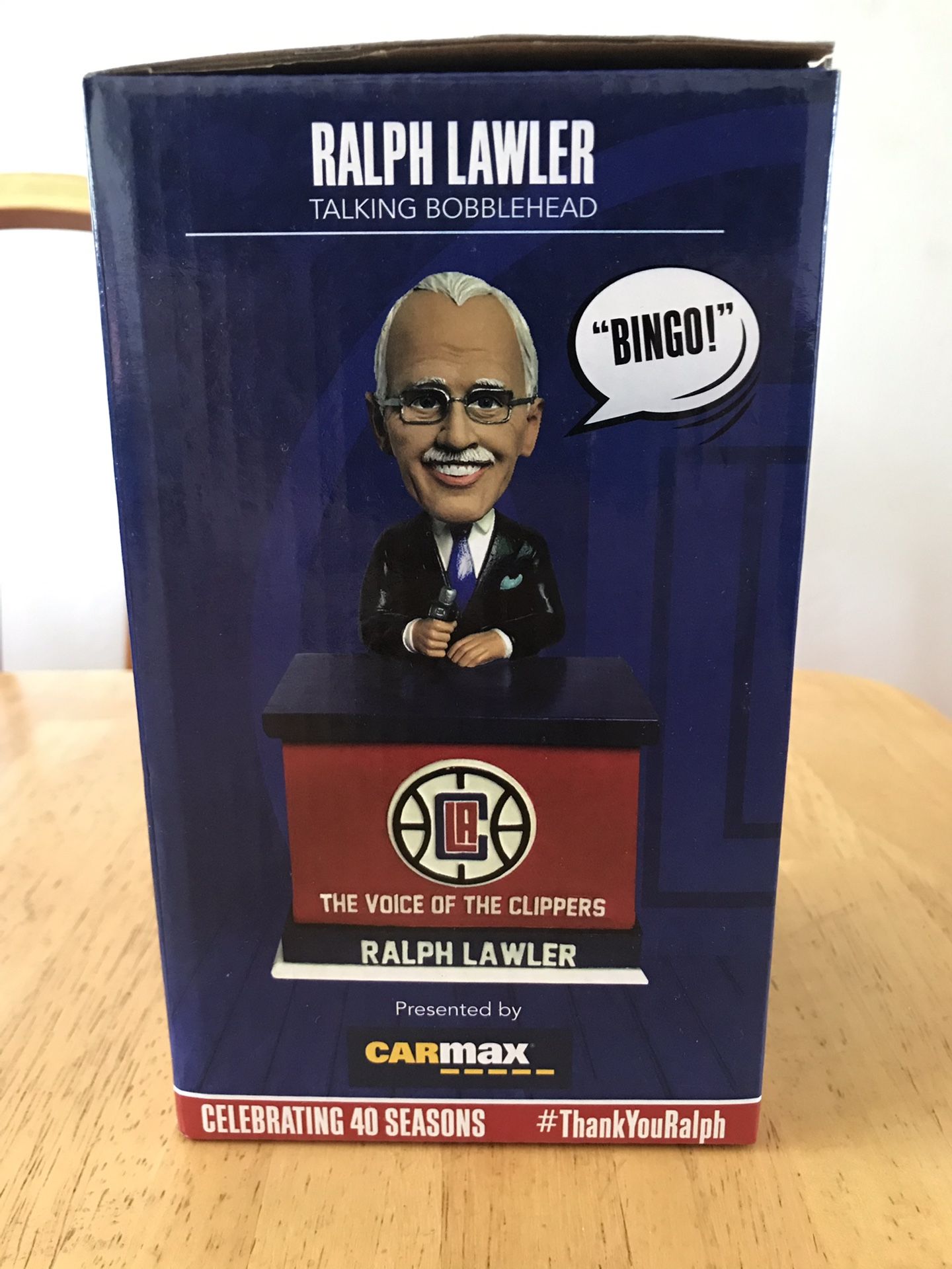 Brand new LA clippers Ralph Lawler bobble head toy collectible basketball legend