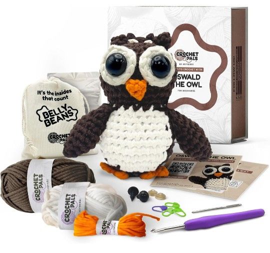 Brand New Crochet Kit for Beginners - Beginner Crochet Kit for Adults and Kids - Learn to Make Amigurumi Animals with Step by Step Videos - All Materi