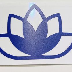 Lotus Decal Sticker in Purple, 2”x1.5”, NEW!