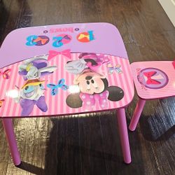 Minnie Mouse Table And Chair