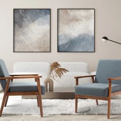 NEW Merakii

Solid wood upholstered armchair set of 2 - Bluish gray