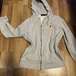 polo ralph lauren- gray- zip up