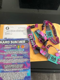 4x 2-day hard summer GA wristbands for sale!