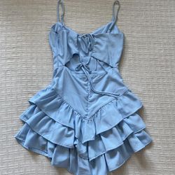 Forever 21 Baby Blue Ruffle Dress 