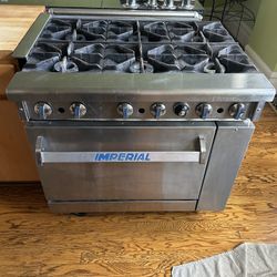 Commercial six burner oven