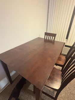 All wood table