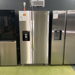 Whirlpool Stainless Steel Side By Side Refrigerator‼️‼️