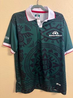 Banco Azteca Mexico Soccer Jersey Green White Red Black XXL #12
