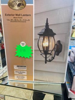 Hampton Bay Exterior wall lantern-black finish