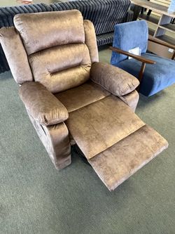New: Brown Microfiber Recliner Chair