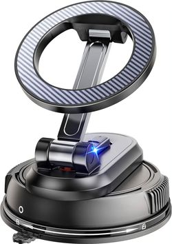 2-IN-1 Detachable MagSafe Car Mount [2800gf Strong Magnet & 89+LBS Suction Base]