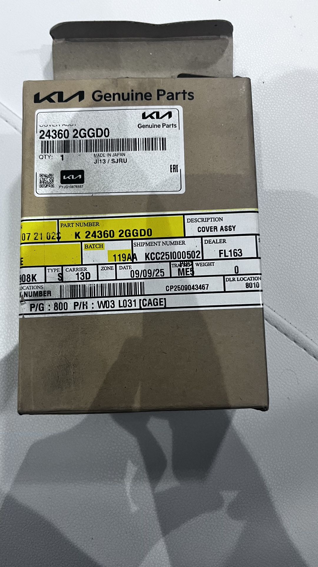Solenoide de sincronización variable del motor con sensor 2.4L Kia Sportage