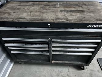Husky Rolling Tool Chest with Wood Top