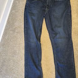 Eddie Bauer Straight Fit Dark Blue Denim Men's Jeans