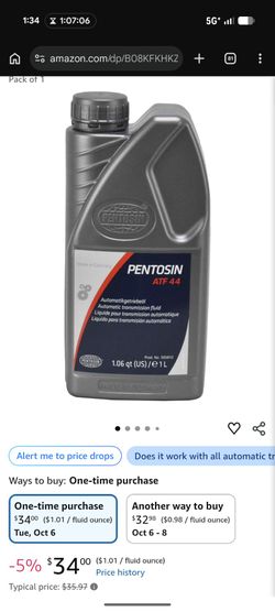 Pentosin Atf transmission fluid for Audi Mercedes vw volvo