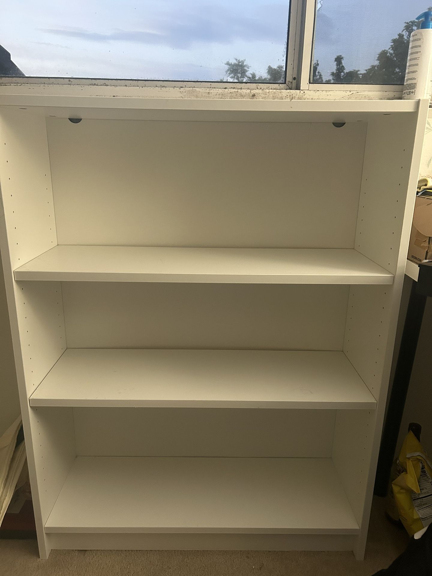 White 3-Shelf Bookcase β Adjustable Shelves $20