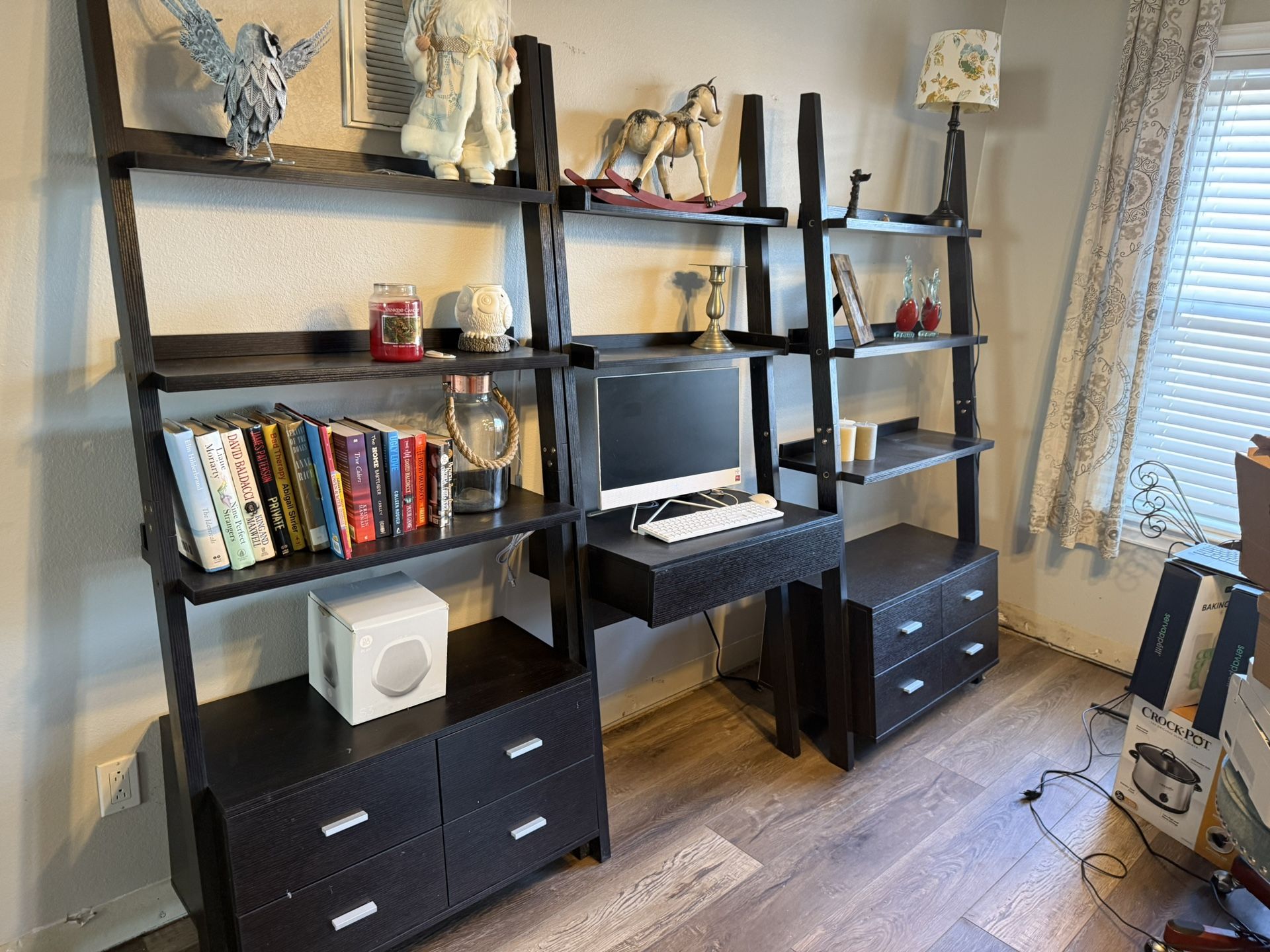 Black Ladder Bookshelves