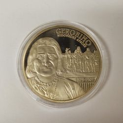 Geronimo Bedonkohe Apache 32 Gram Copper 24k Gold Plated Medal