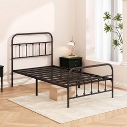 12” TWIN BED FRAME WITH HEADBOARD 👇Crossroads 👇