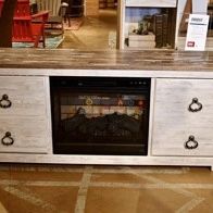 💥Huge Ashley Furniture Blowout Sale!💥 Brand New Entertainment Center W/ Fireplace 