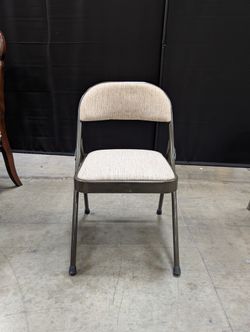 Portable Upholstered Meco Folding Chair with Metal Frame