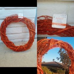 New Orange Glitter Halloween Wreath 