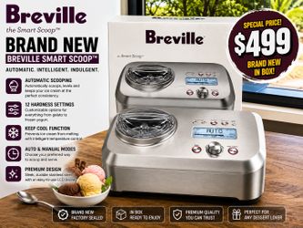 ICE CREAM MAKER SMART SCOOP BREVILLE BRAND NEW