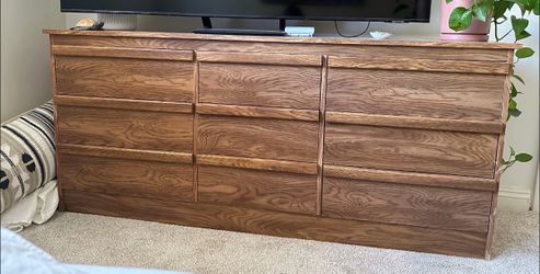 9-Drawer Wood Dresser