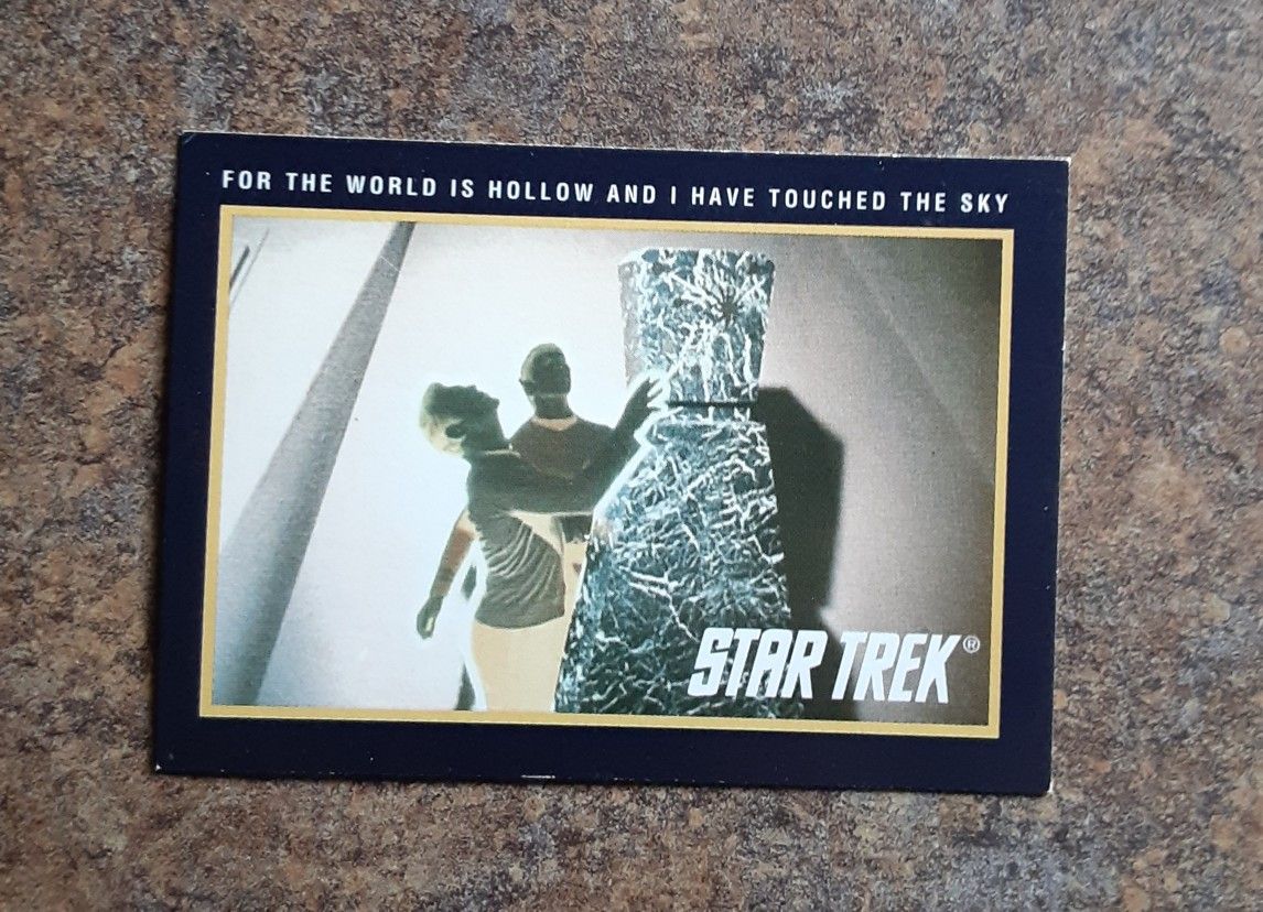 Vintage Star Trek "For The World Is Hollow And I Have Touched The Sky" Collector's Card