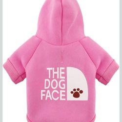 Paiaite Pink Chihuahua Dog Hoodie: Keep Your Pup Warm and Stylish with a 'The Dog Face' Printed Sweatshirt, Pet Clothes, and Sweater Coat All in One P