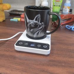 Cup & Mug Coffee Warmer for Desk - Electric Beverage & Candle Warmer with Auto Off - Smart Kitchen Gadget for Heating Coffee, Hot Chocolate