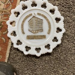 Milk Glass Plate 