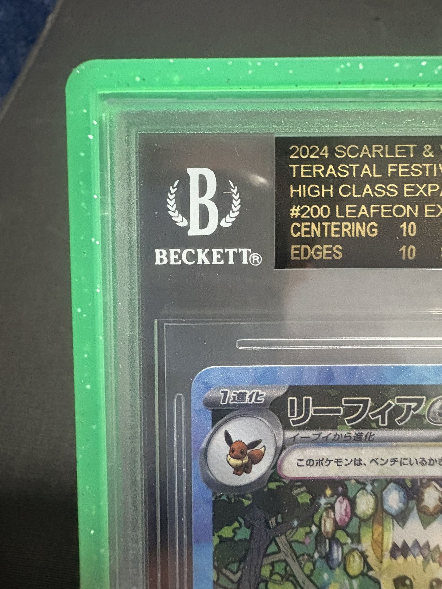 Pokemon Japanese Beckett Black Label (BGS) Leafeon EX SAR POP 10