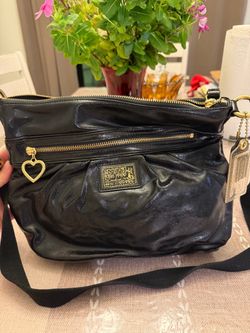 Coach Black Leather Crossbody Bag new