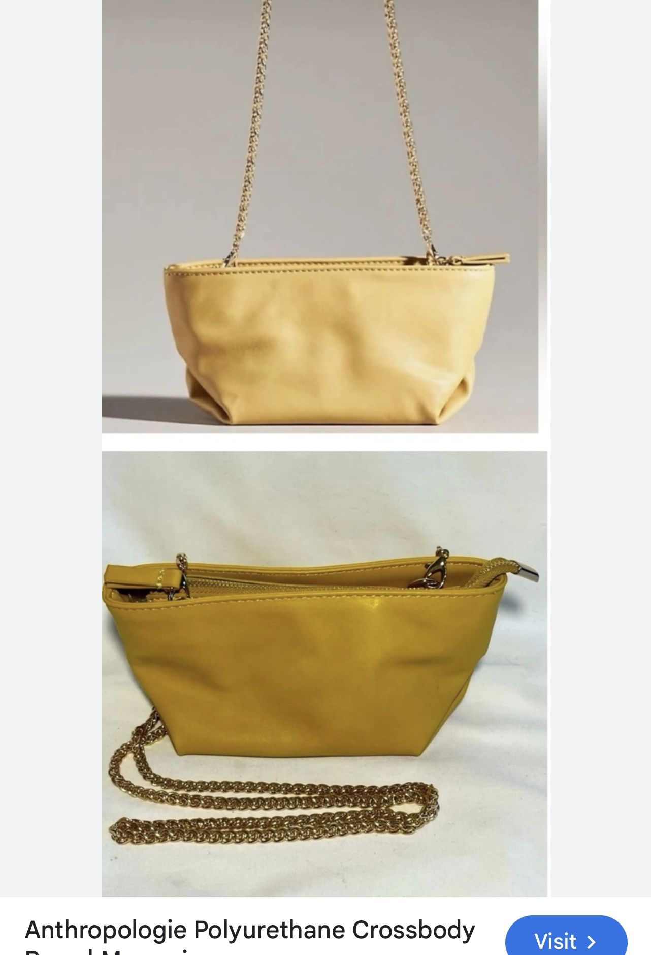 Anthropologie Yellow Small Purse.