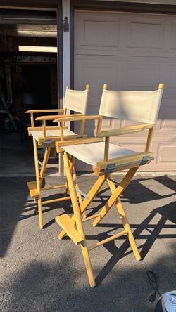 Pair of tall directors chairs - great condition