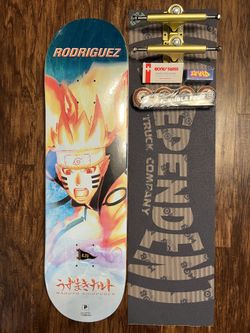PRIMITIVE NARUTO CHAKRA PAUL RODRIGUEZ BLUE 8.25" SKATEBOARD Complete.